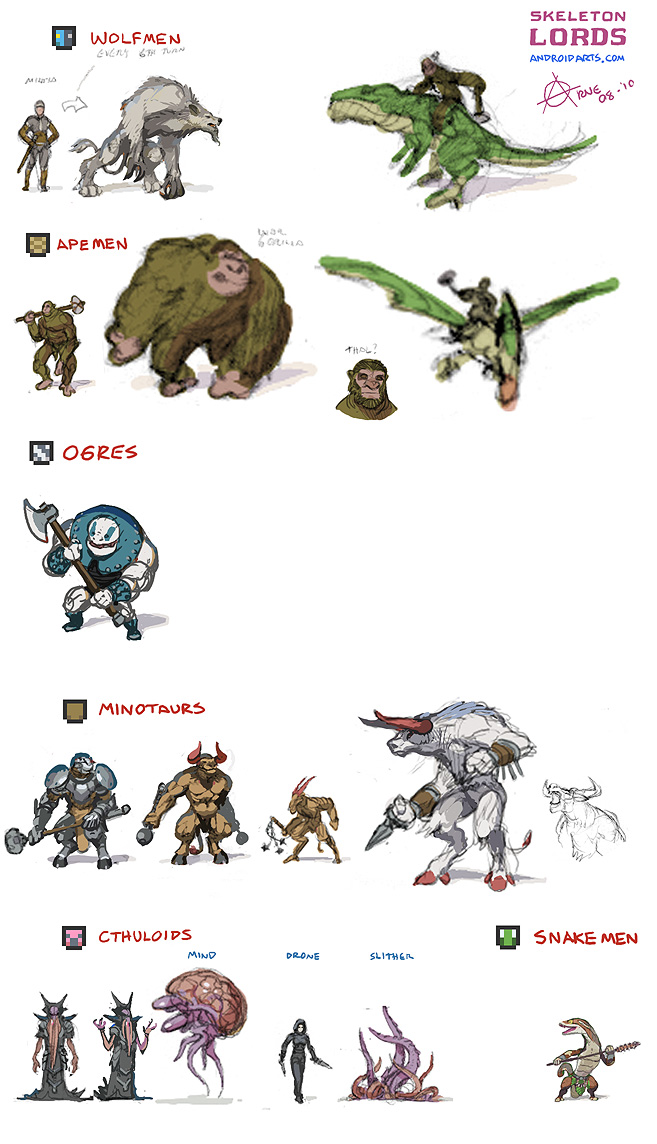 Beastly humanoids.